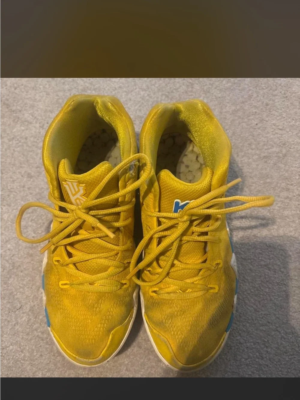 Nike Kids Yellow Lace-Up Sneakers